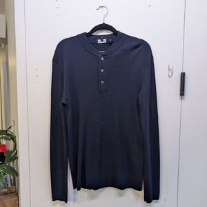 Theory Men Merino Wool Sweater, Navy, Size M